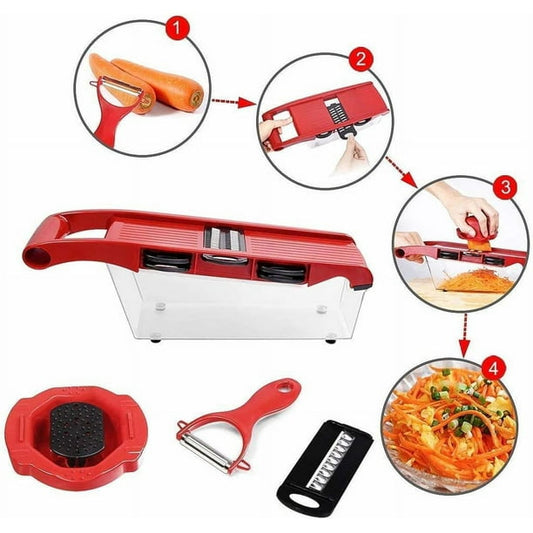 Mandoline Slicer Cutter Chopper Grater – 5-in-1 Multifunctional Vegetable Slicing Tool
