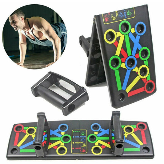 Foldable Push Up Board – Portable 9-in-1 Home Workout System for Chest, Arms, Shoulders & Back